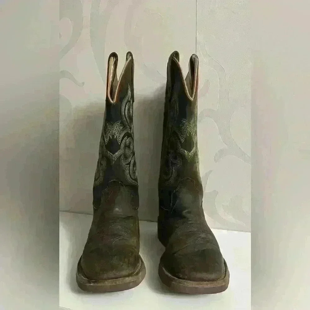 Old West Children's Broad Square Toe Boot - Picture 7 of 8